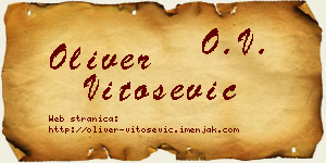 Oliver Vitošević vizit kartica